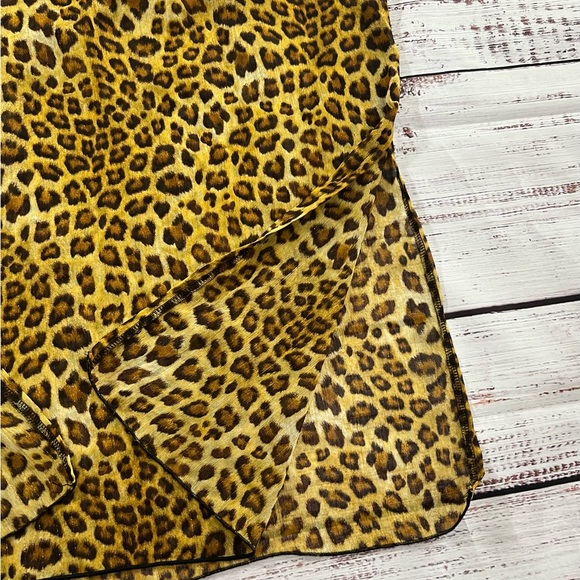 Enfocus Studio size 6 long sleeve leopard long dress animal print - Picture 8 of 11